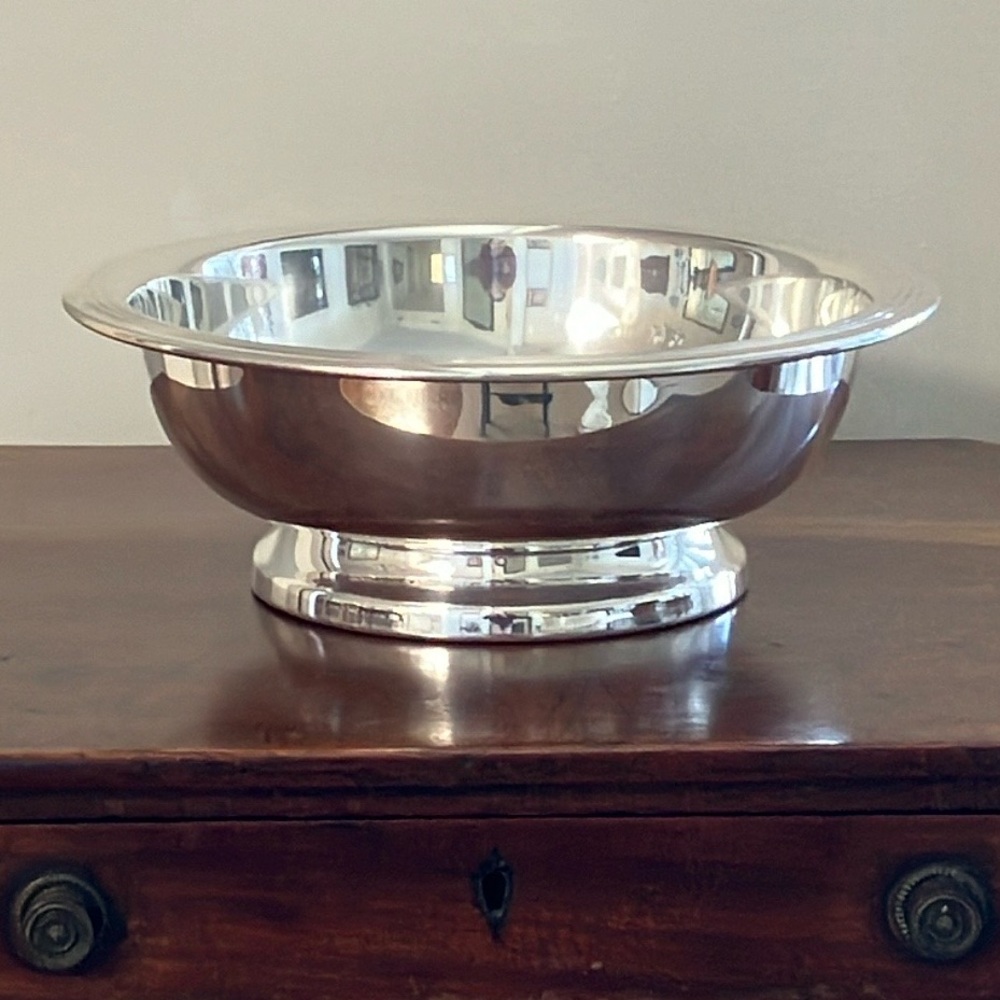 Vintage Silver-Plated Sheffield Footed Bowl